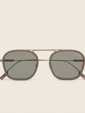Zegna Beige Orizzonte I Titanium Sunglasses
